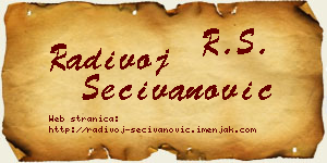 Radivoj Sečivanović vizit kartica